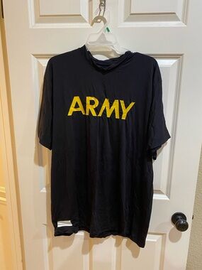 U.S. Army Black Short Sleeve Tee with Yellow ARMY Logo